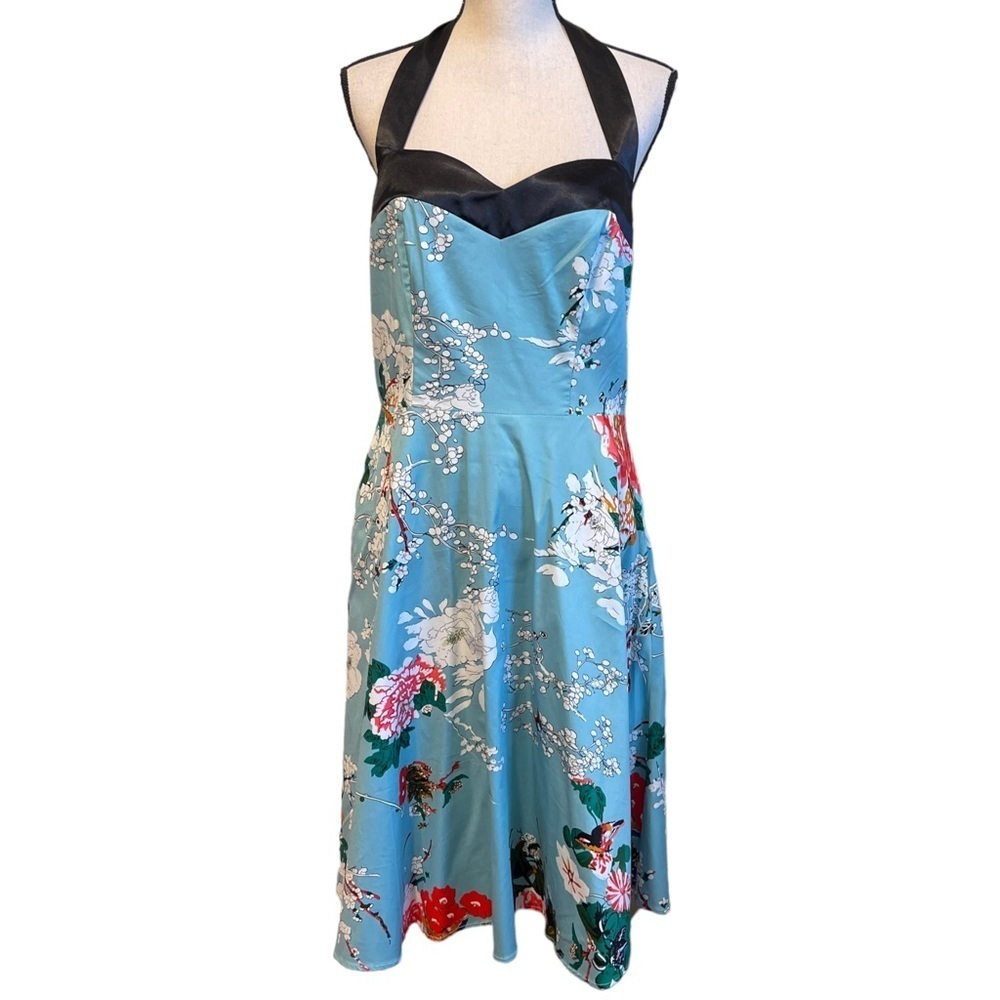 DRESSTELLS Floral‎ Retro Cocktail Party 50s rockabilly alternative Halter Dress